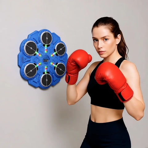 Wall-Mounted Music Boxing Machine with Bluetooth and LED Lights for Kids and Family Indoor Play