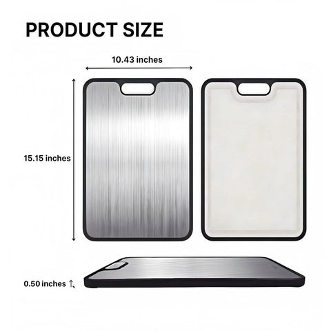 Dual-Sided Cutting Board with Titanium & Wheat Straw Fiber, Non-Slip Kitchen Chopping Board