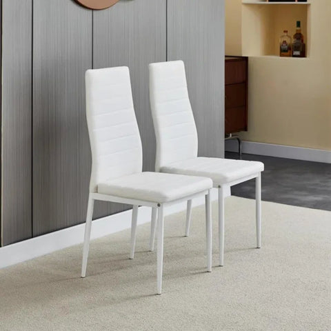 Faux Leather Modern Dining Room Chairs (Set of 4)