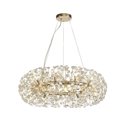 Halo French Gold & Crystal LED Chandelier