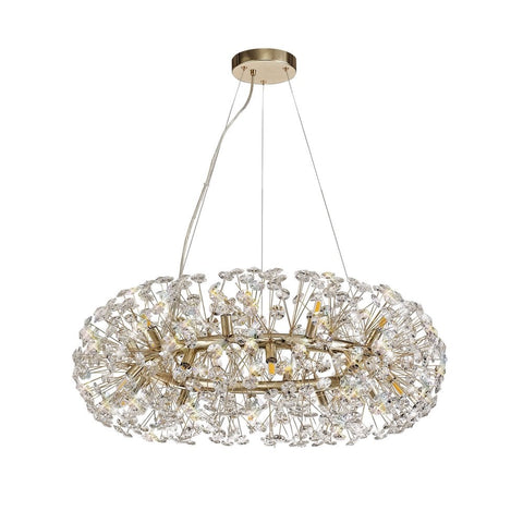 Halo French Gold & Crystal LED Chandelier