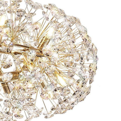 Halo French Gold & Crystal LED Chandelier