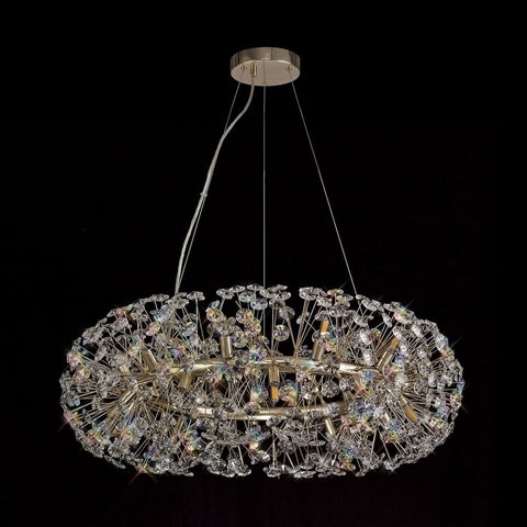 Halo French Gold & Crystal LED Chandelier