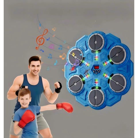 Wall-Mounted Music Boxing Machine with Bluetooth and LED Lights for Kids and Family Indoor Play
