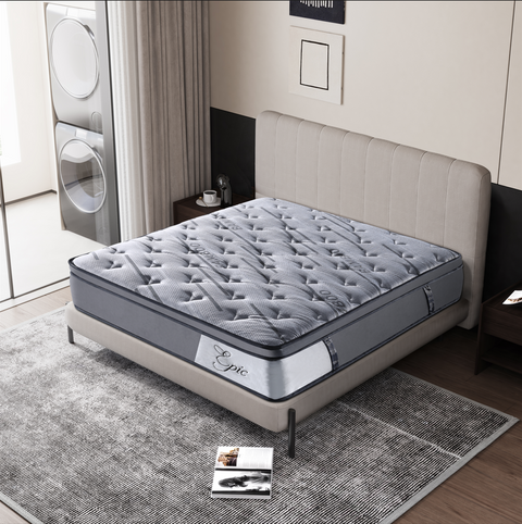 LivinVeluris Epic Bamboo 14-Inch Mattress: CertiPUR-US Certified, Coil Spring Support