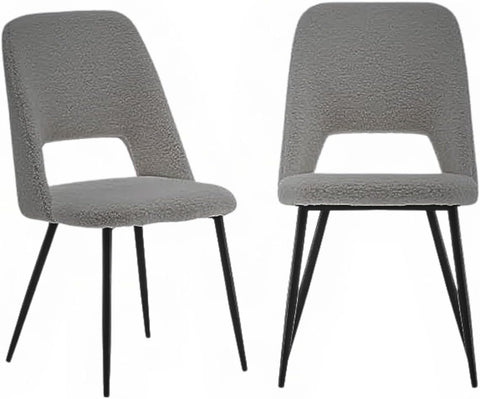 Modern Boucle Dining Room Chairs (Set of 2)