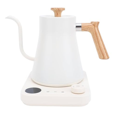 Electric Gooseneck Kettle with Precise Temperature Control, Timer & LCD Display – Stainless Steel Hot Water Kettle