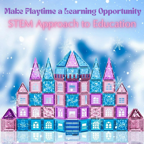 Magnetic Tiles 102pcs Kids Toys Classroom Sensory Toy for Toddlers, STEM Learning Building Blocks, Montessori Pretend Play Magnet Tile Construction Ages 3+