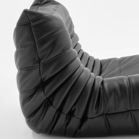 Upgraded Versiin-Microfiber Leather Bean Bag Sofa