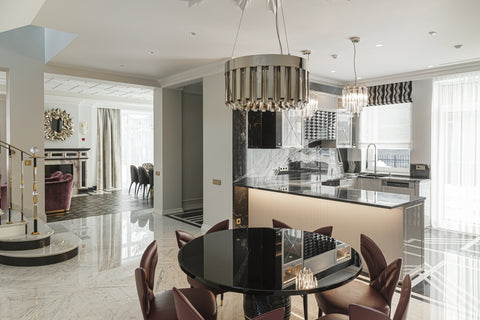 Skylar Gold & Crystal Bar LED Chandelier