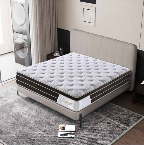 LivinVeluris Prestige 14-Inch Mattress: CertiPUR-US Certified, Coil Spring Support