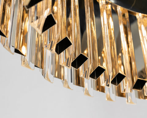 Skylar Gold & Crystal Bar LED Chandelier