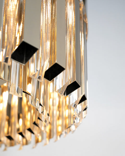 Skylar Gold & Crystal Bar LED Chandelier