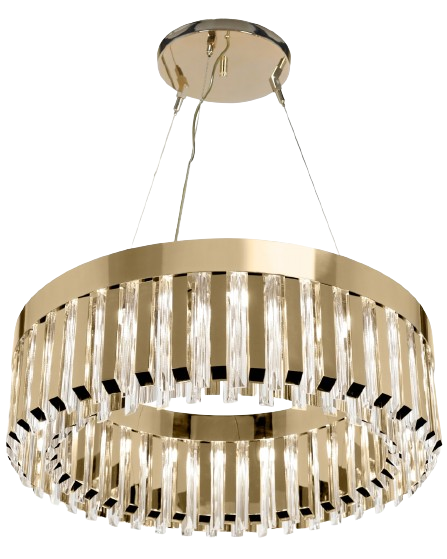 Skylar Gold & Crystal Bar LED Chandelier