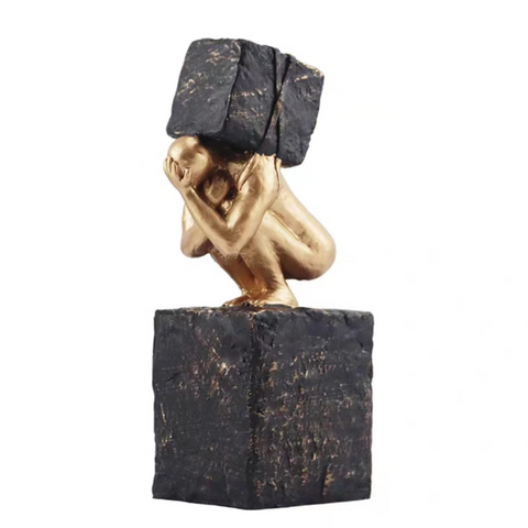 Thinker with Heavy Stone Figure