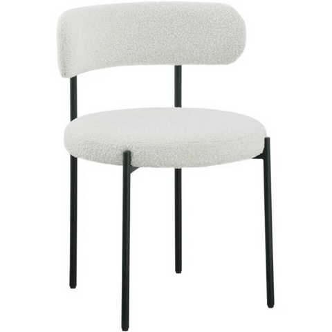 Cream Boucle Upholstered Side Chair (Set of 2)