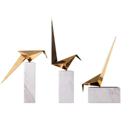 Cathie Stainless Steel Bird Figurine (Set of 3)