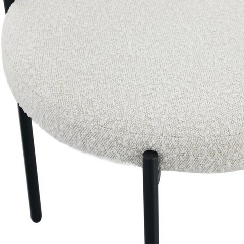 Cream Boucle Upholstered Side Chair (Set of 2)