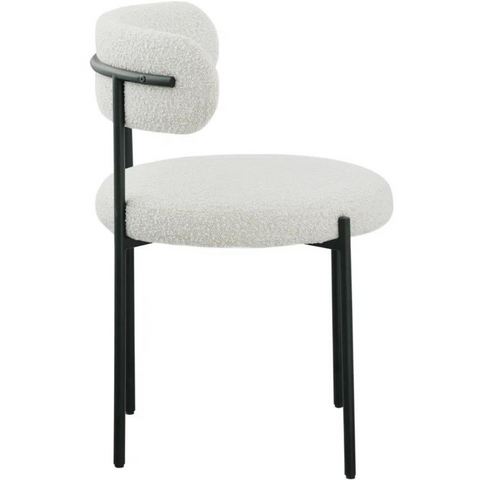 Cream Boucle Upholstered Side Chair (Set of 2)
